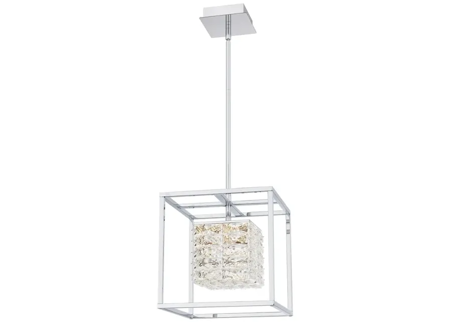 Dazzle Integrated LED Polished Chrome Pendant Light-silver
