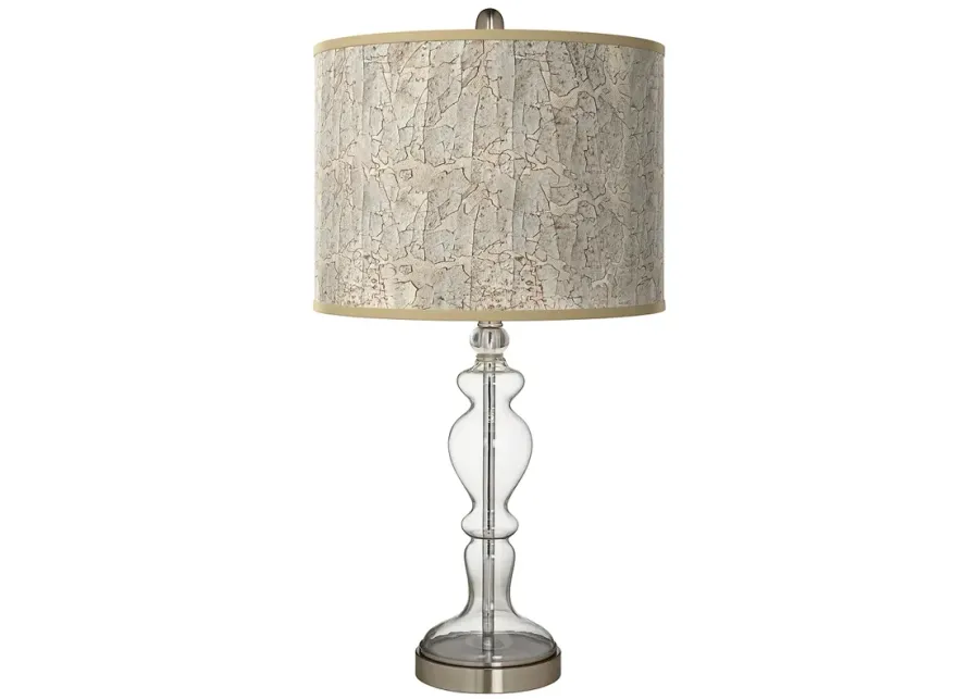 Al Fresco Giclee Apothecary Clear Glass Table Lamp-gray