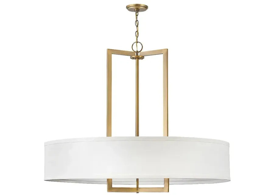 Hinkley Hampton 40"W Brushed Bronze 9-Light Drum Chandelier-brown