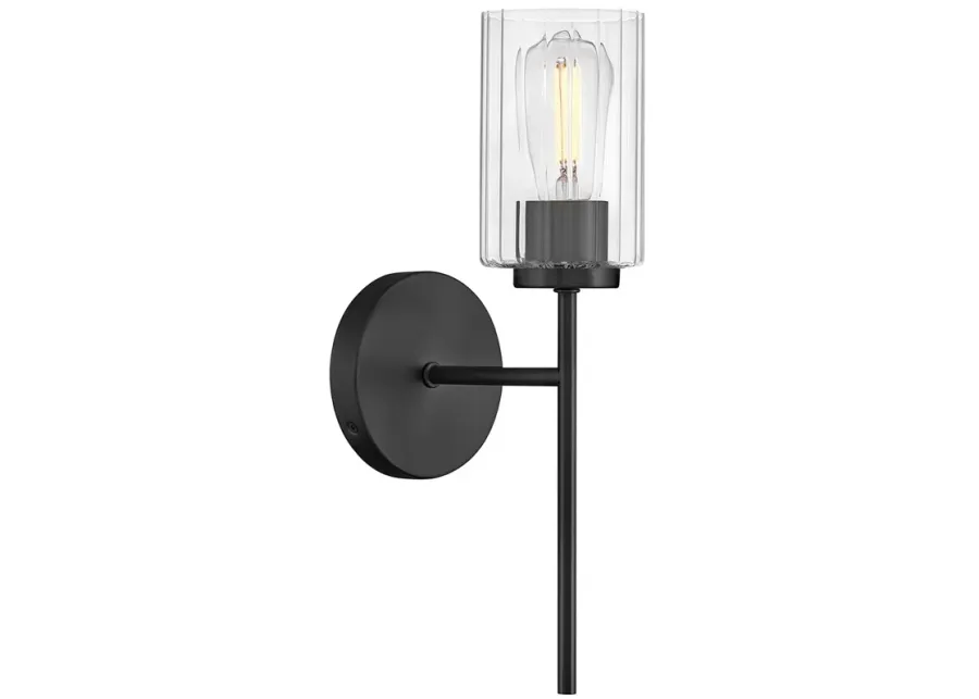 Lark Leta Bath Medium Single Light Sconce 5.25" Black-black