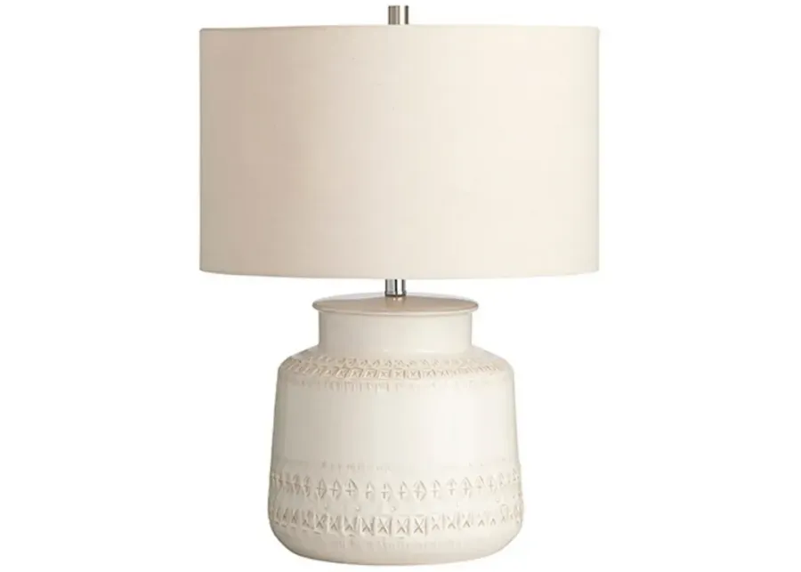 Crestview Collection Alexis Ceramic Table Lamp-white