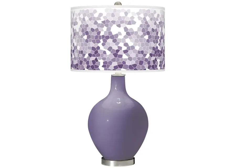 Color Plus Ovo 28 1/2" High Mosaic Shade Purple Haze Table Lamp-purple