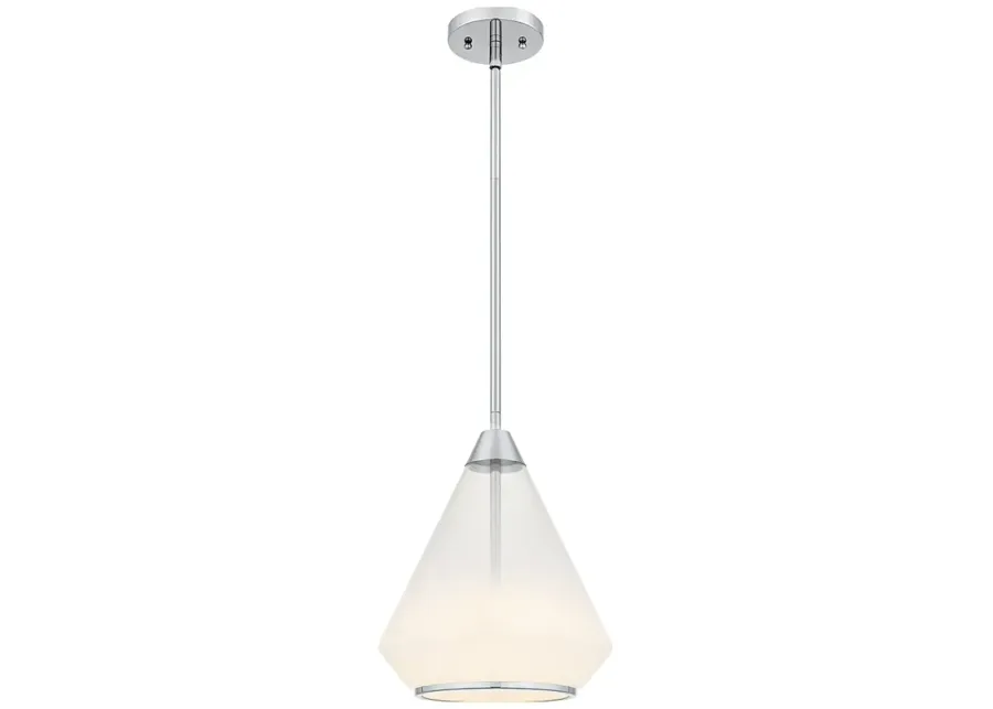 Haze 1-Light Polished Chrome Mini Pendant-silver