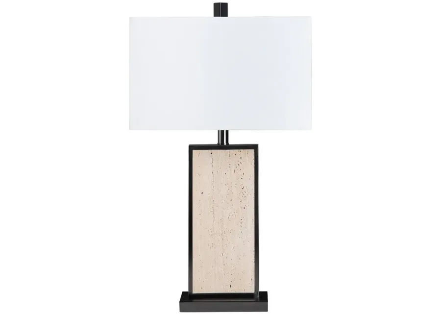 Crestview Collection Stonehurst 27 1/2" Marble and Metal Table Lamp-brown