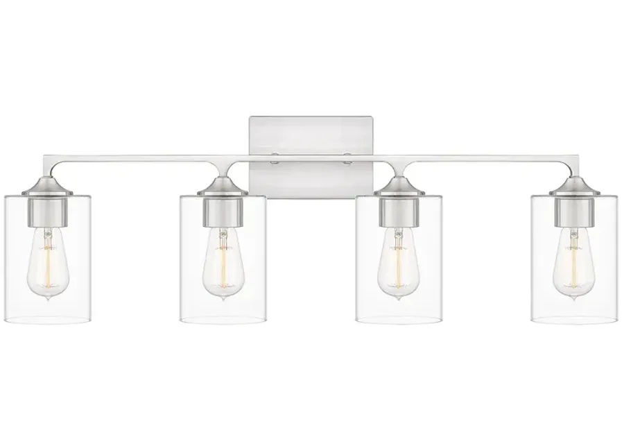 Prescott 4-Light Brushed Nickel Bath Light-gray