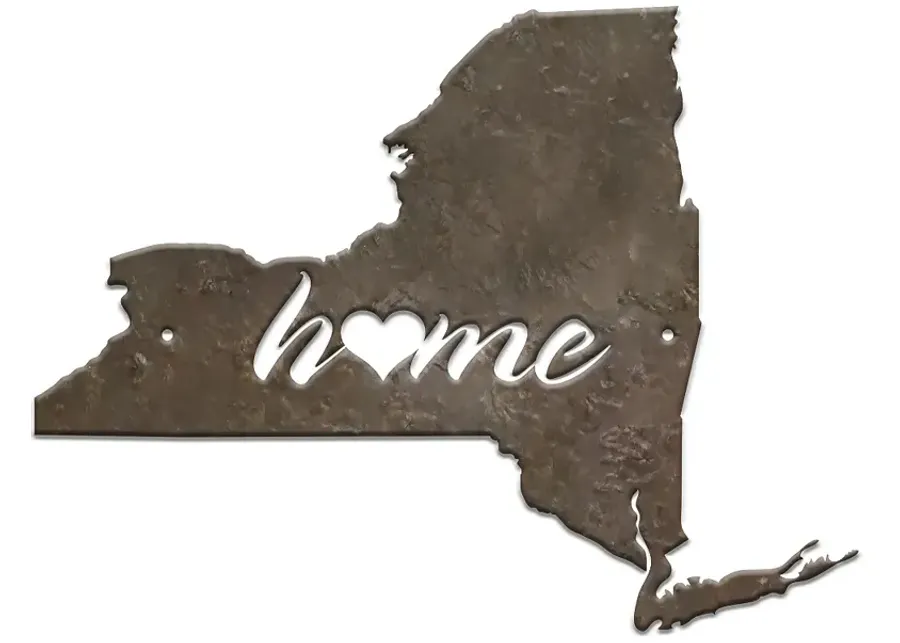 Stiffel New York 24" High Rust Metal Wall Art-brown
