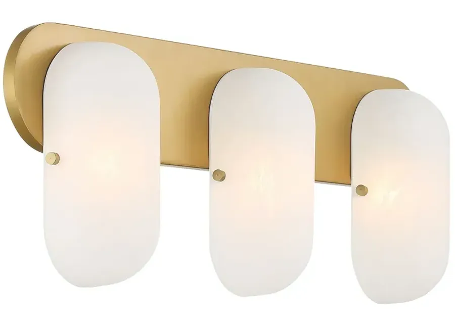 Minka Lavery Heathcote 3-Light 24-in Legacy Brass Indoor Vanity Light-gold