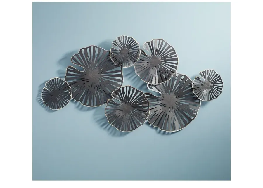 Ponderay 40 1/2" Wide Black Fan Metal Wall Art-black