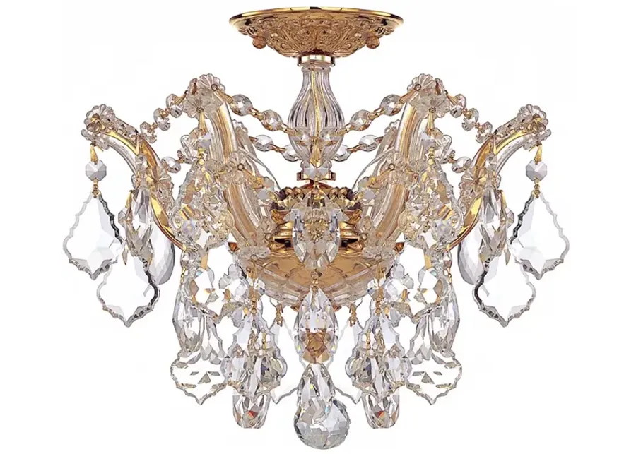 Crystorama Maria Theresa 13 1/2" Wide Gold Ceiling Light-gold