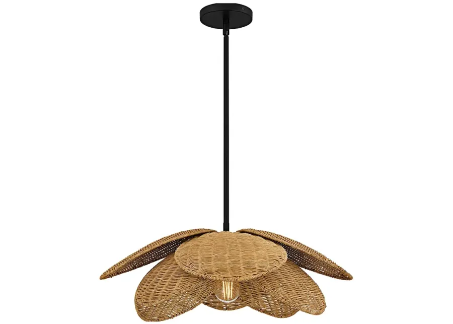 Willa 1-Light Matte Black Pendant-black