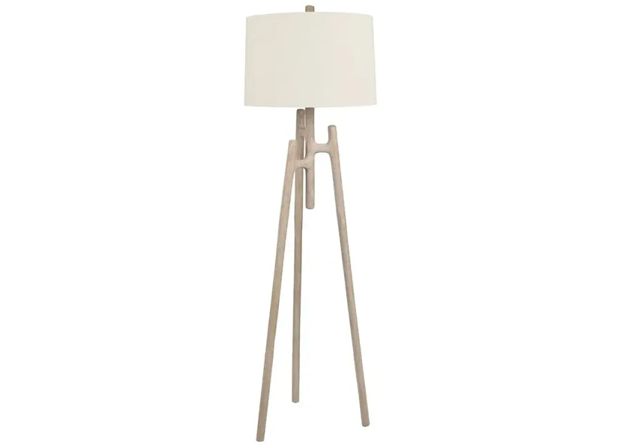 Crestivew Collection Tatum Triple Legs Resin Floor Lamp-silver