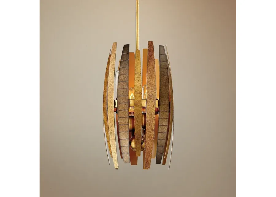 Metropolitan Manitou 9 1/2"W 4-Light Ardor Gold Mini Pendant-gold
