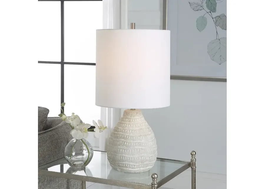 Noble Park Alpine White Ceramic Accent Table Lamp-white