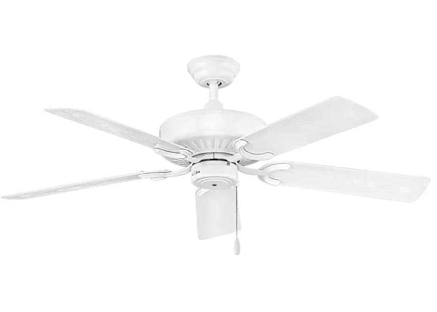 52" Hinkley Oasis 5-Blade Pull Chain Ceiling Fan-white