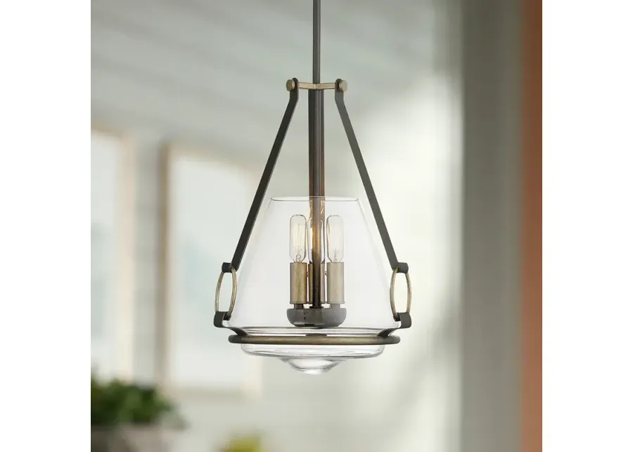 Minka Lavery Eden Valley 12 1/4" Iron and Gold Clear Glass Pendant-gold