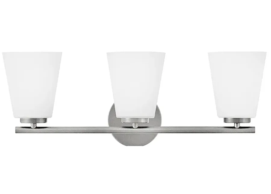 Lark Bri Medium Three Light Vanity Brushed Nickel-silver