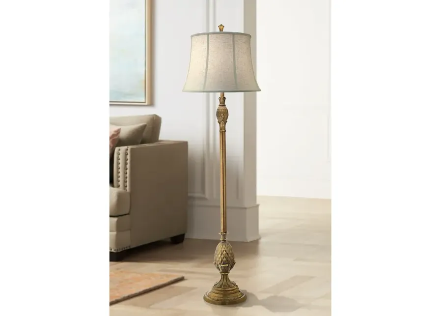 Stiffel 67" Traditional Polished Honey Brass Metal Floor Lamp-gold