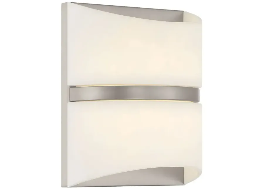 Velaux 10 1/2" High Brushed Nickel LED Wall Sconce-silver