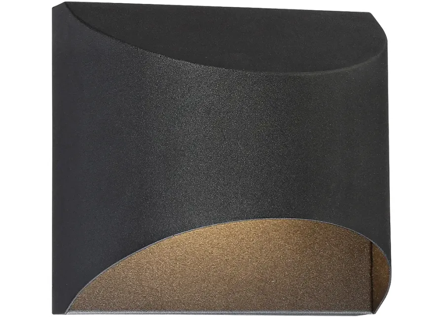 Possini Euro Ratner 5 1/2" High Black Modern LED Wall Sconce-black
