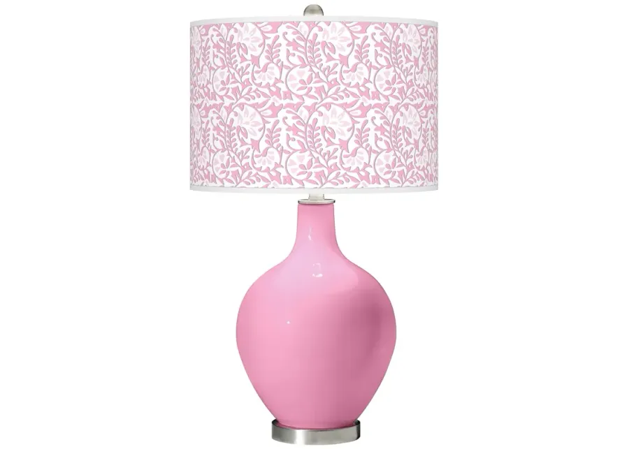 Color Plus Ovo 28 1/2" High Gardenia Shade Candy Pink Table Lamp-pink