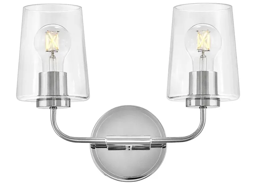 Lark Kline Bath Small Two Light Vanity Chrome-silver