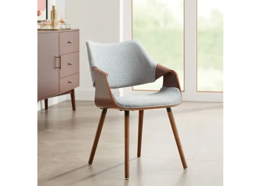 Westin Gray Fabric and Beech Wood Dining Chair-gray