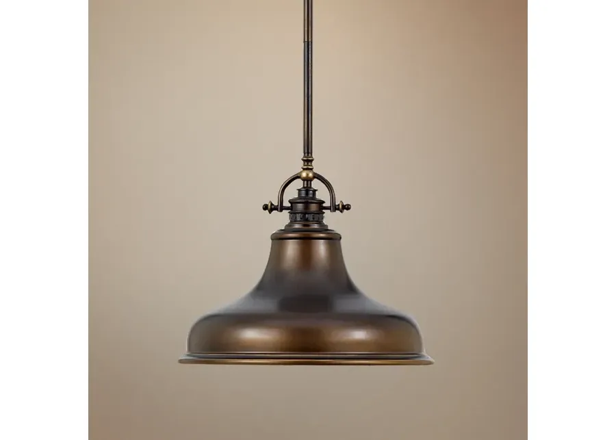 Quoizel Emery 13 1/2" Wide Barn Light Bronze Pendant Chandelier-brown