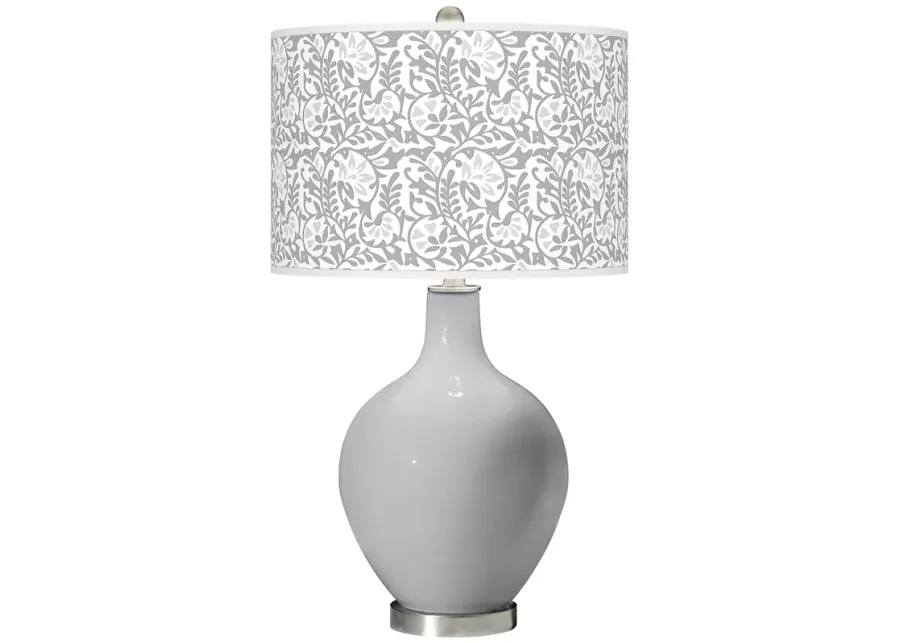 Color Plus Ovo 28 1/2" High Gardenia Shade Swanky Gray Table Lamp-gray