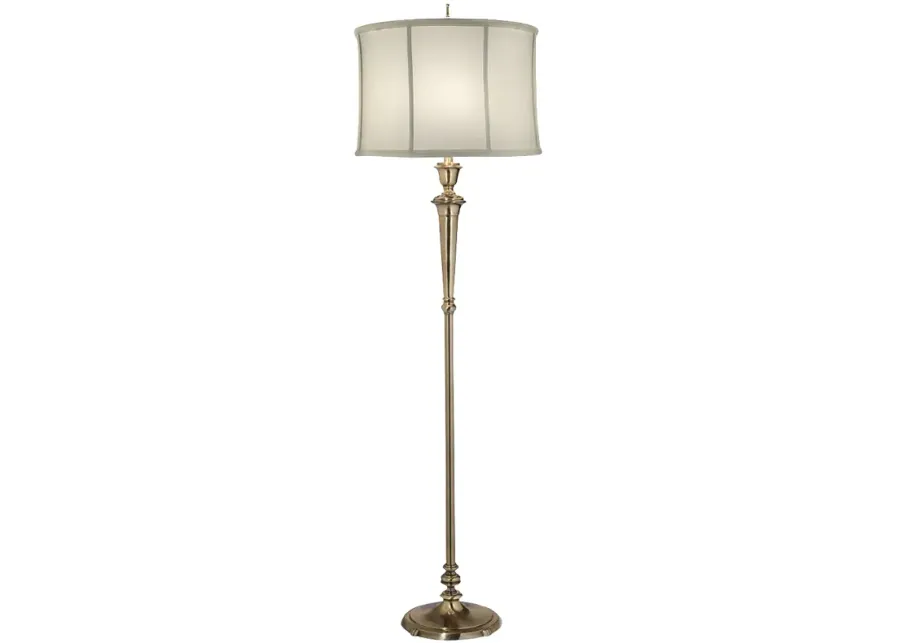 Stiffel 64" High Traditional Burnished Brass Floor Lamp-gold