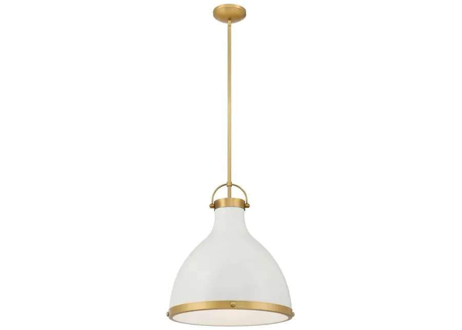 Minka Lavery Lynk 16 1/2" Brass and Cream White Glass Dome Pendant-gold