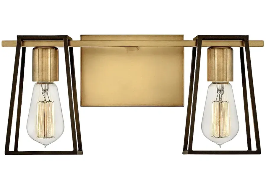 Hinkley Filmore 7 1/2" High Heritage Brass 2-Light Wall Sconce-gold