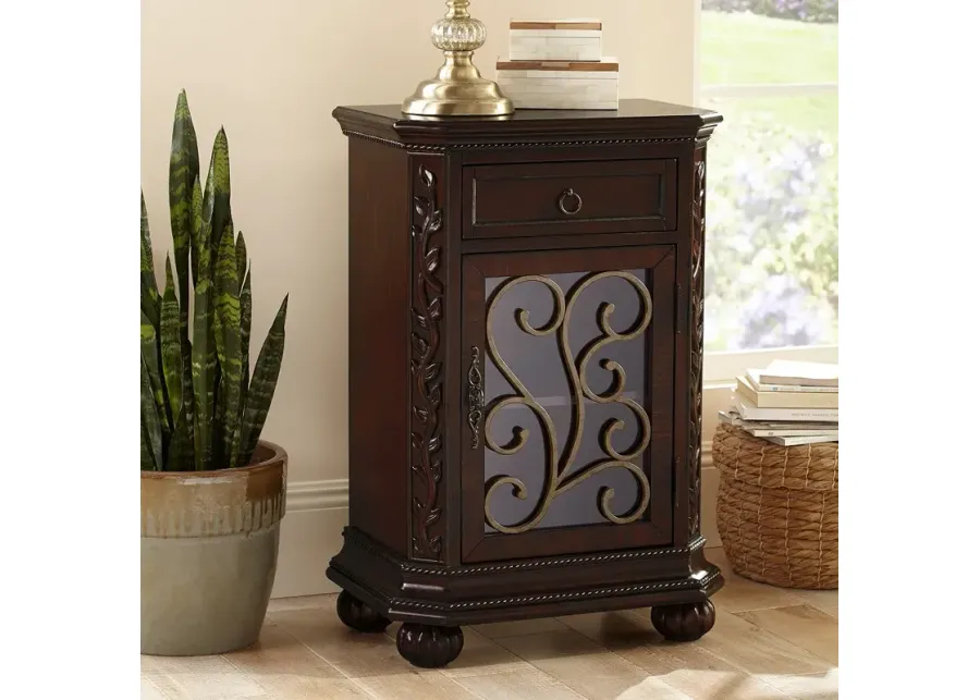Arriana 22 1/2" Wide Cherry Finish Accent Table-22.5