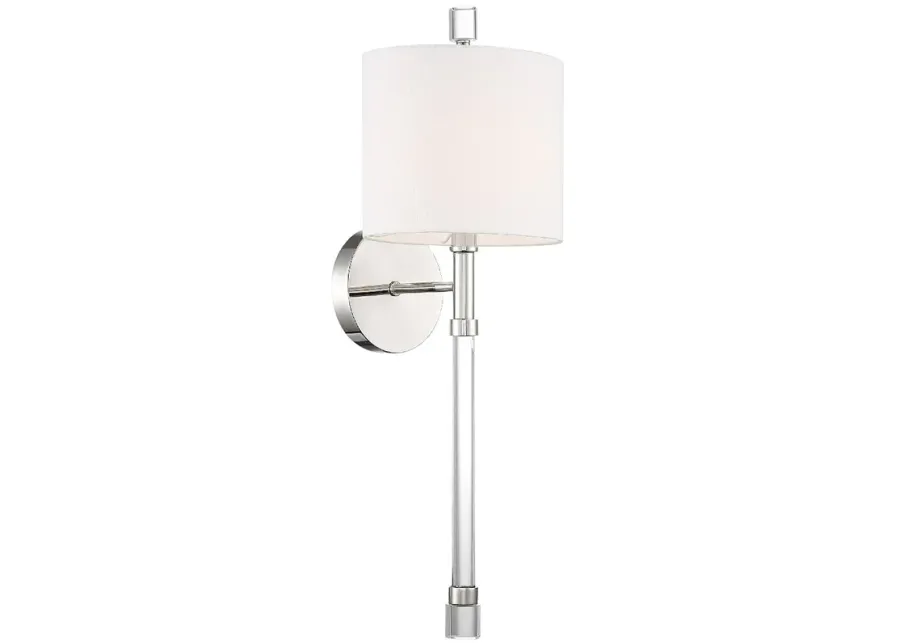 Crystorama Rachel 22" High Polished Nickel Wall Sconce-silver