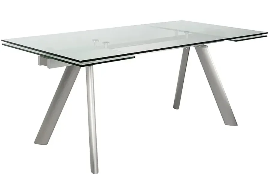 Delano 102 1/4" Wide Silver Extension Dining Table-silver