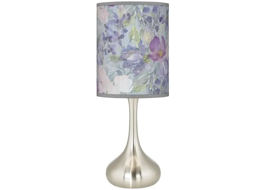 Spring Flowers Giclee Brushed Nickel Droplet Table Lamp-purple 1 90495-spring-flowers-giclee-brushed-nickel-droplet-table-lamp-purple-1.webp