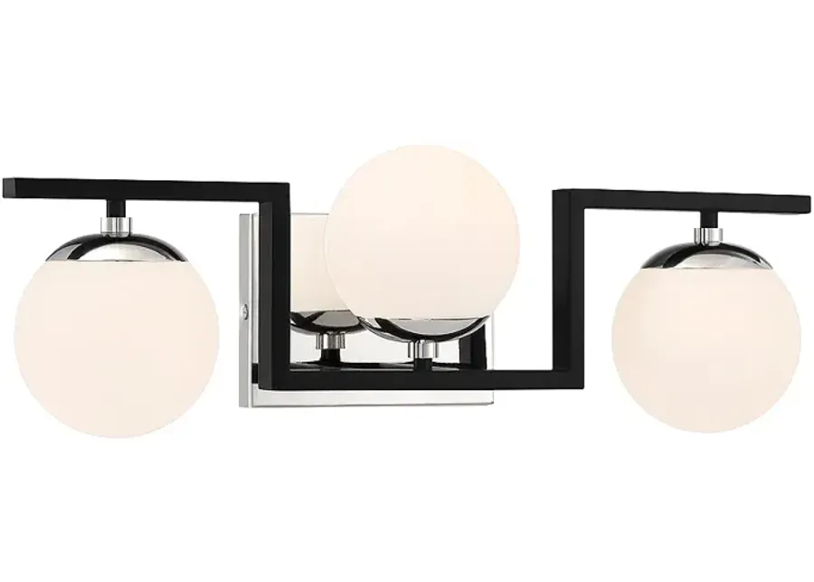 Alluria II 22 1/2" Wide Coal Steel 3-Light Bath Light-black