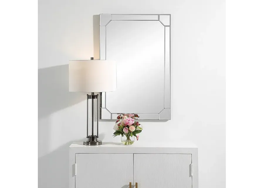 Noble Park Neve Black 24" x 36" Rectangular Wall Mirror-silver