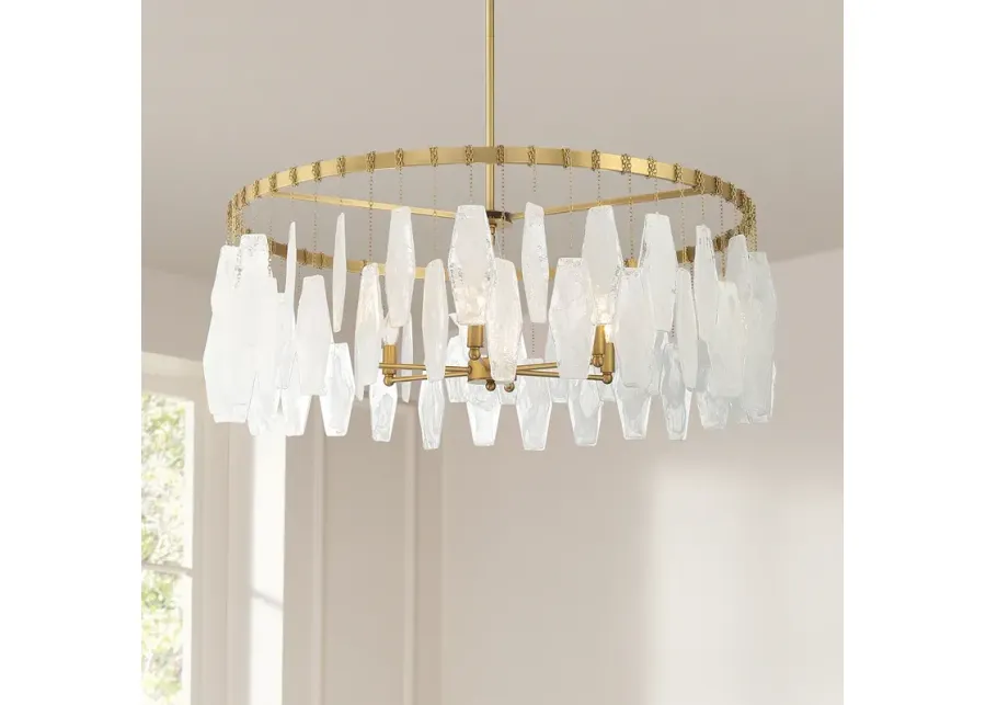 Minka-Lavery Willow 6-Light 35.25-in Legacy Brass Indoor Pendant-gold