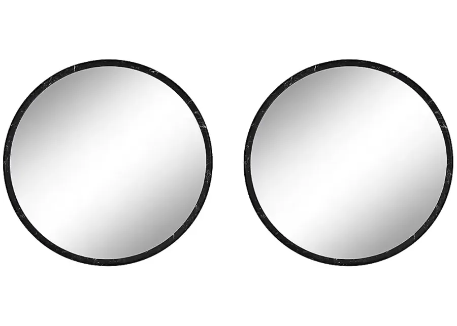 Possini Euro Harriet Black Faux Marble 34" Round Wall Mirrors Set of 2-black 1 90876-possini-euro-harriet-black-faux-marble-34-round-wall-mirrors-set-of-2-black-1.webp