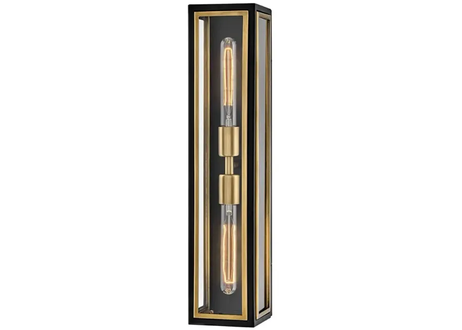 Hinkley Shaw 22 "High Black and Heritage Brass 2-Light Wall Sconce-gold