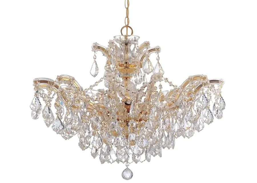Crystorama Maria Theresa 27"W Gold 6-Light Crystal Chandelier-gold