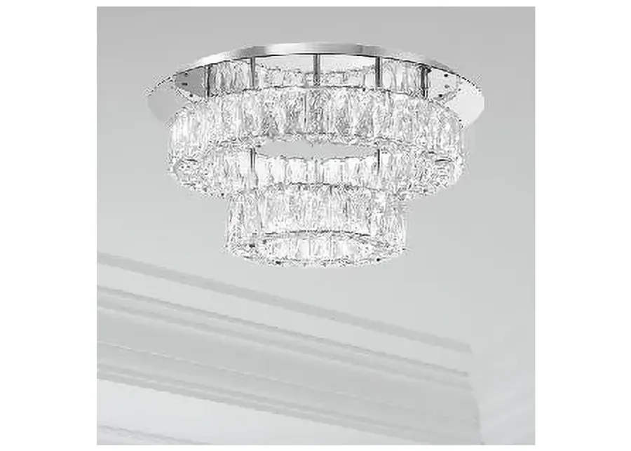 LED Chrome Flush Mount-silver