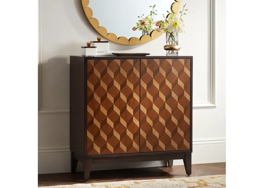 Warner 2-Door Wood Modern Accent Chest-brown
