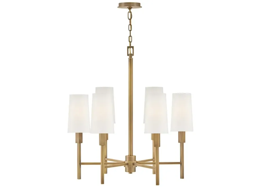 Hinkley Fenwick 28" Wide Heritage Brass 6-Light Chandelier-gold
