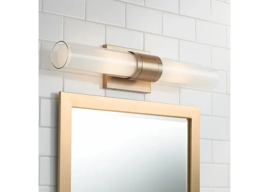 Possini Euro Brianna 23 1/2" Wide Brass 2-Light Bath Light-gold