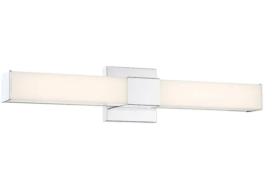 Minka Lavery Vantage 24" Wide White and Chrome LED Bath Light-silver