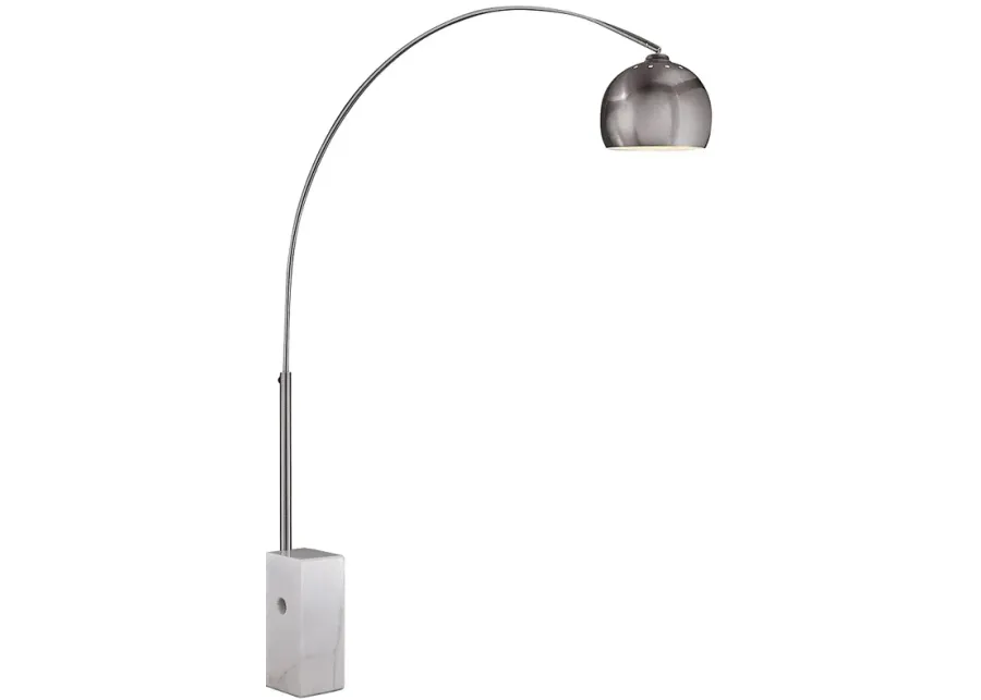 George Kovacs Reading Room 72 1/2" Brushed Nickel Arc Floor Lamp-silver