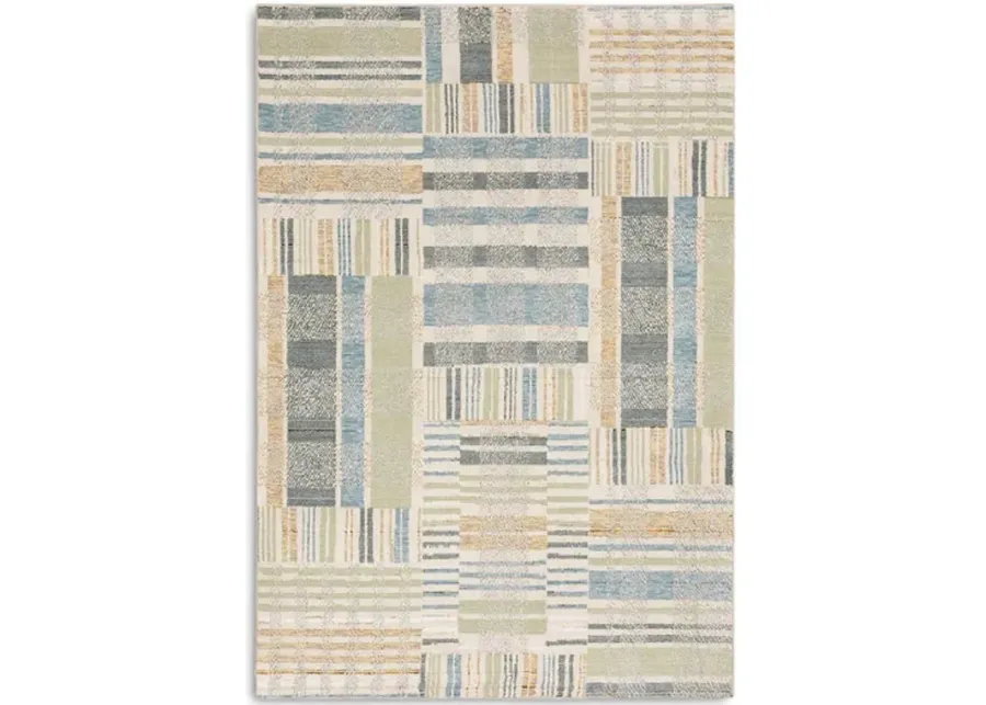 Atlas Geometric Green Area Rug - 3 3  X 5 2 