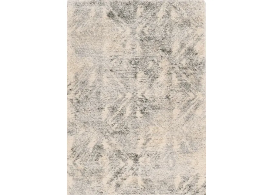 Merino Vintage Ivory Grey Area Rug - 5 3  X 7 7 