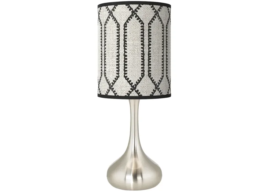 Rustic Chic Giclee Modern Droplet Table Lamp-gray
